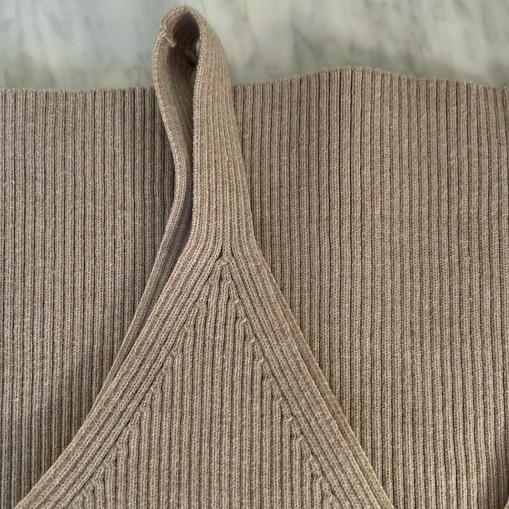 Zara Ribbed Knit Sleeveless Sweater Tank Dress - Picture 2 of 6